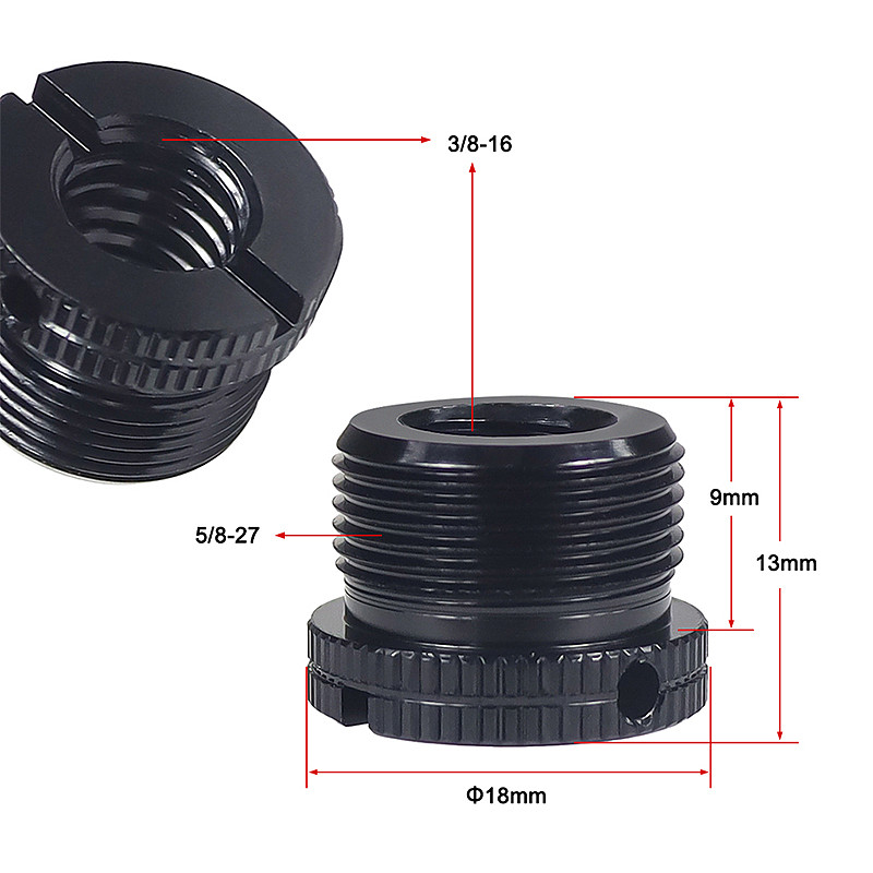 Microphone Accessories Screw 5/8 to 1/4 3/8 Conversion Screw Nut Tripod Adapter Mount for Laser Level Meter Camera Mic Stand