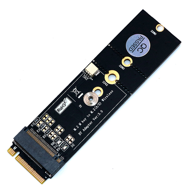 Support NGFF(M.2) Key A 2230 type card  to key M  2230/2242/2260/2280 Intel 7265/8260/8265//9060 Wifi and Combo card