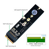 Support NGFF(M.2) Key A 2230 type card  to key M  2230/2242/2260/2280 Intel 7265/8260/8265//9060 Wifi and Combo card 