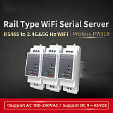 Din rail Industrial Device Server Serial port RS485 to 2.4G 5G wifi converter server Support Modbus TCP to RTU