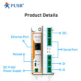 PUSR M100 Industrial Remote IoT Edge Computing IO Gateway MQTT/ SSL Modbus Gateway RS485/232/Ethernet Modbus rtu to tcp