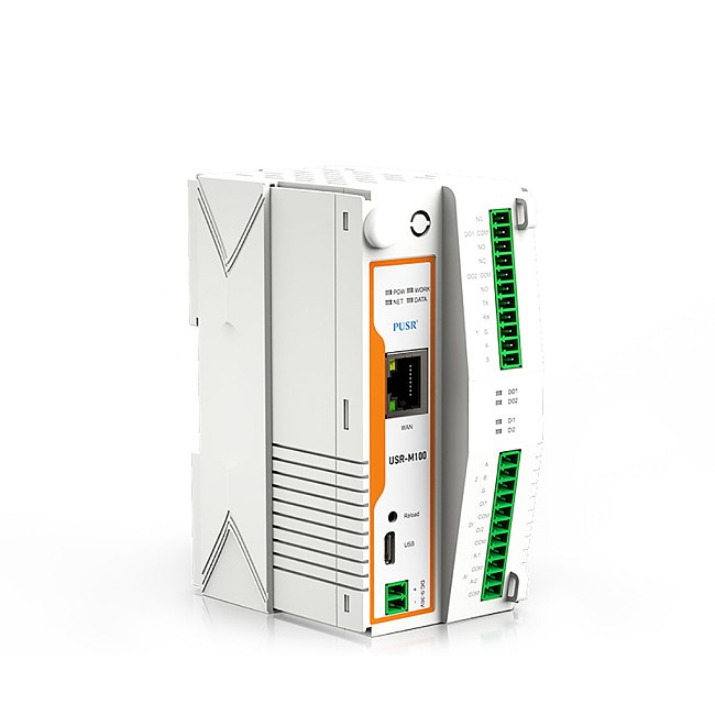 PUSR M100 Industrial Remote IoT Edge Computing IO Gateway MQTT/ SSL Modbus Gateway RS485/232/Ethernet Modbus rtu to tcp