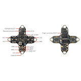 HappyModel CrossF4 ELRS BMI270 F411 Flight Controller Onboard 1-2S 4in1 5A ESC UART ELRS 2.4GHz RX for Tinywhoop FPV