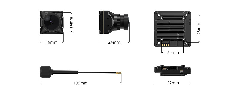 Walksnail Avatar HD Pro Kit 1080P/60fps 160° FOV 1/1.8inch Starvis Ⅱ Sensor Pro Camera 32G Built-in Storage Gyroflow V2 VTX