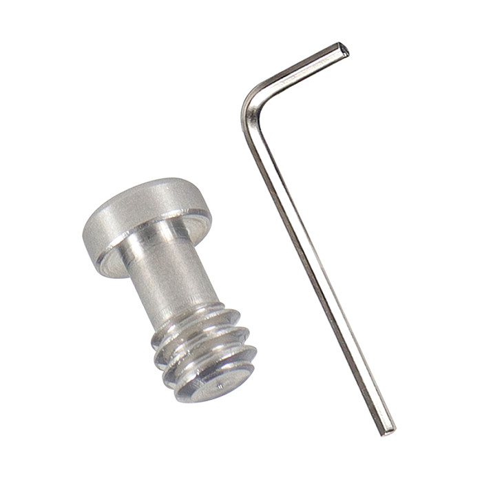 1sent 1/4 -20 Screw Stainless Steel Hex Hexagon Socket for DSLR Camera Tripod Quick Release Plate Rig Photo Studio Accessories