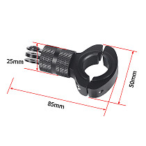 Adjustable aluminum alloy three card slot bicycle clip sports camera cradle 360 degree rotatable transfer mount for GOPRO11/GOPRO /DJI Osmo camera