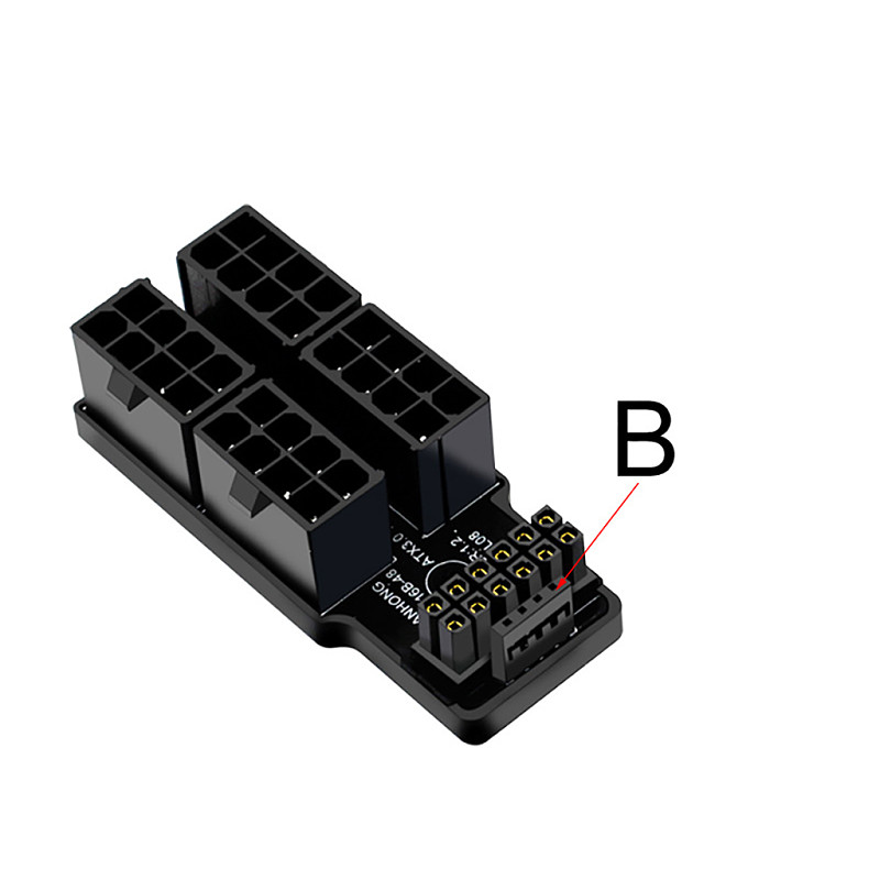 4x8Pin 40 Series Graphics Card ATX3.0 12VHPWR 12+4P 600W 180 Degree Power Steering Connector for Graphic Processing Unit