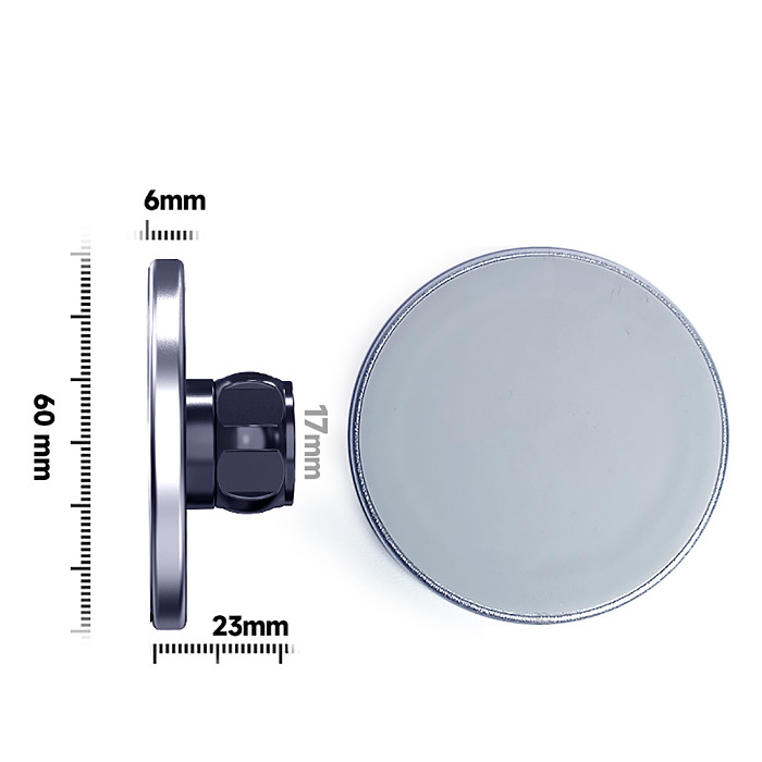 17mm Ball Head Bracket Aluminum Adapter Magnetic Phone Holder for iphone 14 13 12 Magsafe Magnet Car Mobile Phone Stand