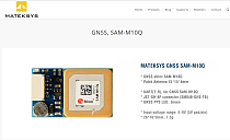SAM-M10Q uses multi-constellation GNSS module powered by u-blox SAM-M10Q-00B.