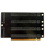JHHP3A PCIe3.0x16 One Turn Four Split Card Gen3 Expansion Card X4X4X4X4 Transfer Card 1 turn 4 Slot 
