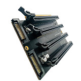 JHHP3A PCIe3.0x16 One Turn Four Split Card Gen3 Expansion Card X4X4X4X4 Transfer Card 1 turn 4 Slot 