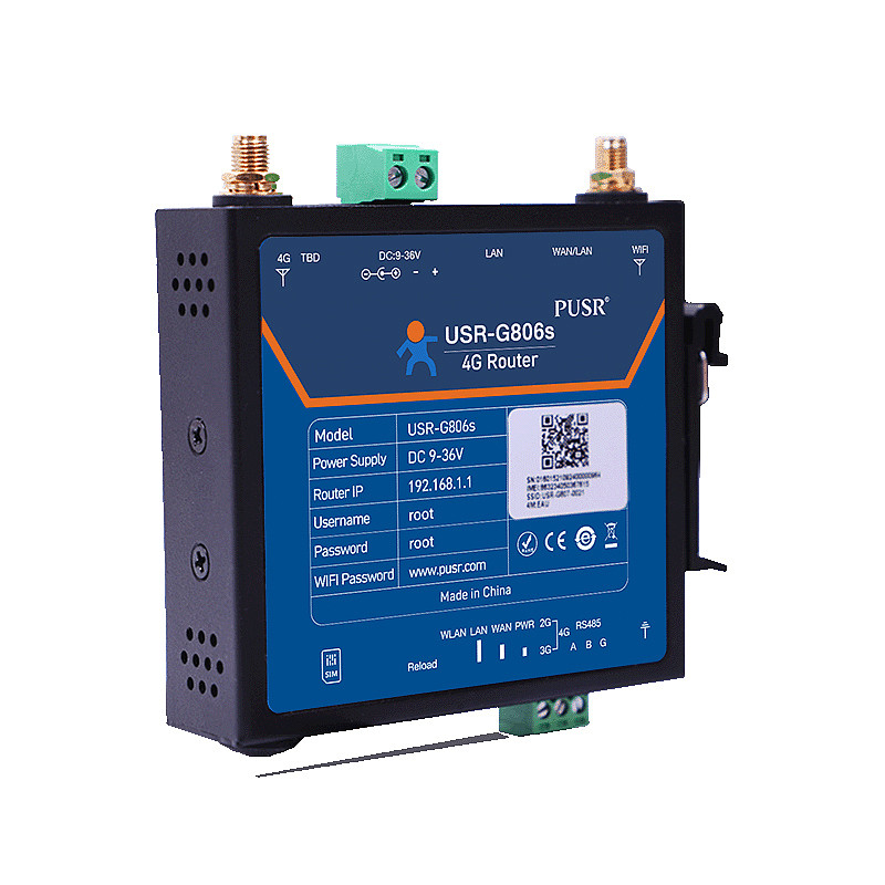 USR-G806s-EAU Industrial 4G LTE cellular VPN Router with RS485 Serial Port Supports 4G