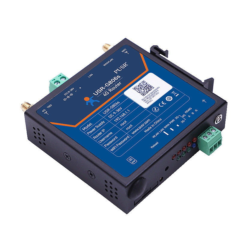 USR-G806s-EAU Industrial 4G LTE cellular VPN Router with RS485 Serial Port Supports 4G