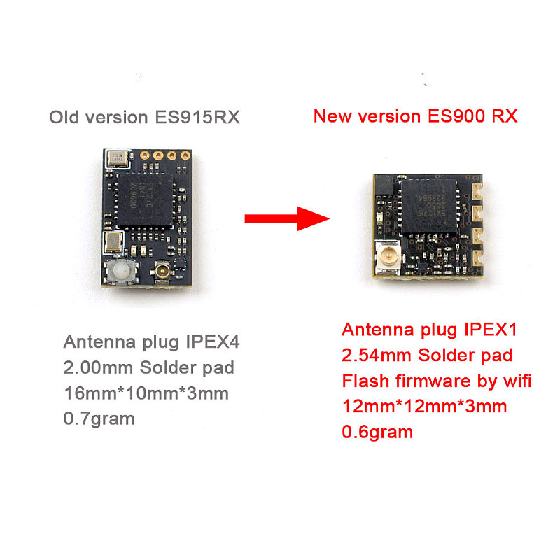 Happymodel ExpressLRS ES915TX ES915RX 915Mhz Long Range Module for Radiomaster TX16S Jumper T12 T16 T18 FPV Micro Mini Long Range Drones