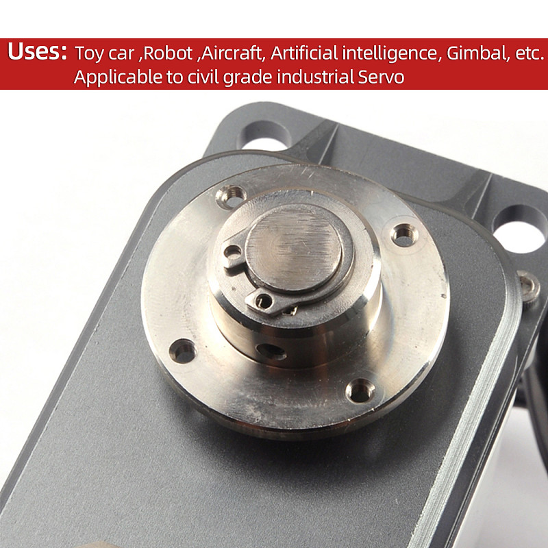 JMT 200kg High Torque Metal Servo Steering Gear Suitable for 12V-24V Large Robot Arm DIY Models