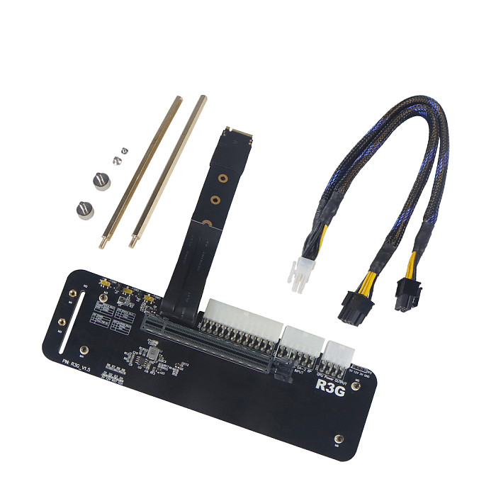 Laptop PC R43SG M.2 key M for NVMe External Graphics Card Stand Bracket PCIe3.0 x4 Riser Cable for ITX STX NUC VEGA64 GTX1080ti