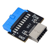Computer motherboard USB 3.0/3.1 19PIN to TYPE-E 20PIN adapter Vertical adapter card Chassis front TYPE-C plug-in port extension