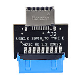 Computer motherboard USB 3.0/3.1 19PIN to TYPE-E 20PIN adapter Vertical adapter card Chassis front TYPE-C plug-in port extension