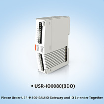 4AI 4DI 4DO 8DO IO modules IO Extender for USR-M100-EAU IO Gateway and IO Extender Together