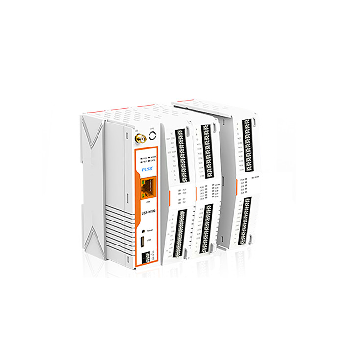 DIN Rail Modbus Gateway with RS485 RS232 USR-M100 Ethernet Version Remote IO MQTT SSL/TLS Edge Computing Gateway Intelligent IoT