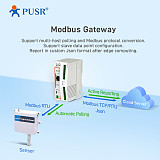 DIN Rail Modbus Gateway with RS485 RS232 USR-M100 Ethernet Version Remote IO MQTT SSL/TLS Edge Computing Gateway Intelligent IoT