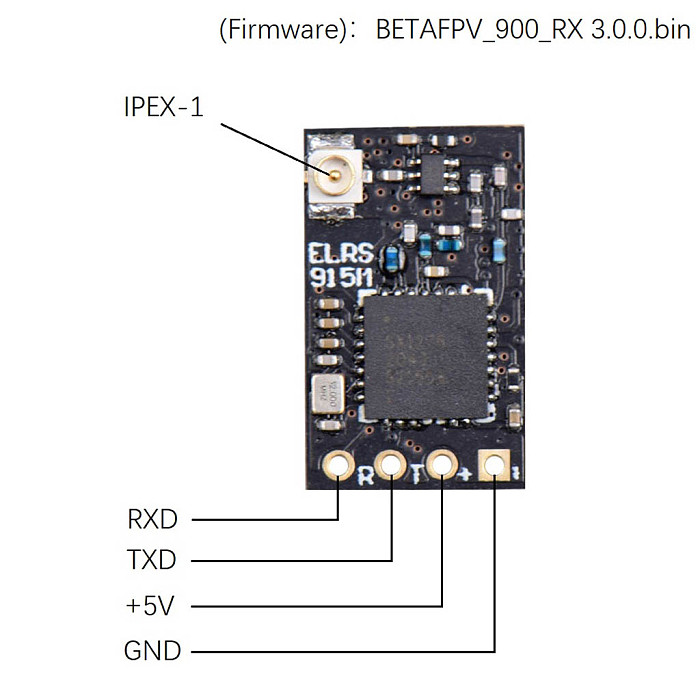 JHEMCU ELRS 915MHZ ExpressLRS 900RX CRSF Receiver For Long Rang FPV Racing Drone/Airplane