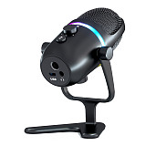 USB Gaming Microphone RGB Desktop Microphone Capacitive One-touch Mute Condenser Podcast Microfono Recording Streaming Microphones
