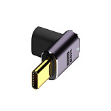 USB 4.0 type-C male to C female 240w adapter L-shaped stereo bend PD3.1 super fast charger