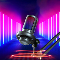 ME6S USB Game Microphone Studio Professional Microphone for PC Computer Recording Streaming Karaoke RGB light Condenser Mic