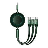Audio Cable Headset Speaker One Drag Three Fast Charging Cable Type-C to M+L+C 100W 1.1m
