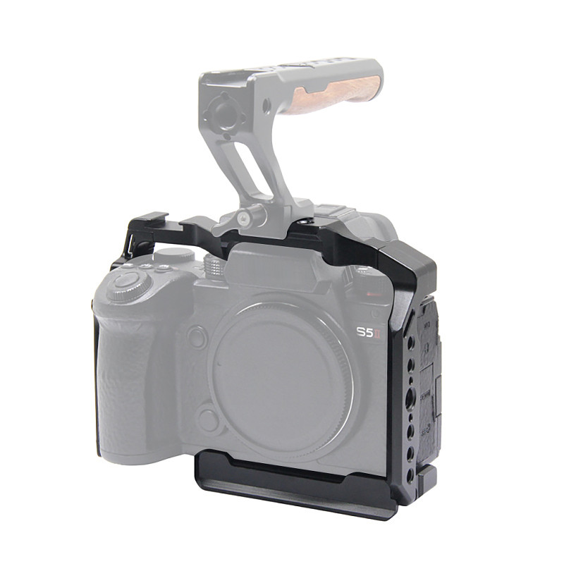 LUMIX S5 II S5 IIX Camera Cage for Panasonic S5 II IIX DSLR Video RigNATO Rail Cold Shoe Mount Arca-Swiss Quick-Release Mount