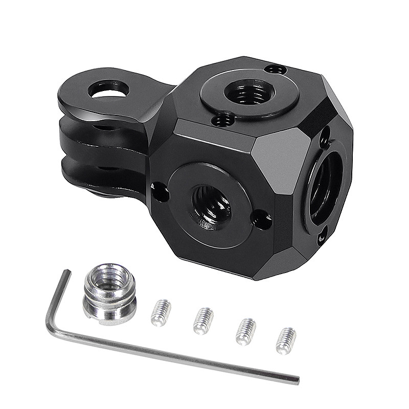 Versatile Mini Magic Cube Tripod Base Mount Converter 1/4  3/8  Holes Adapter for GoPro13 Series/ DJI DSLR Camera Vlog LED Phone Mic Bracket