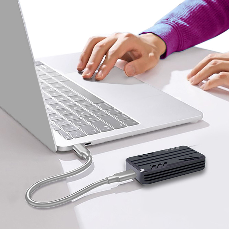 M.2 for NVMe External Enclosure Type-C USB3.1 Mobile Hard Disk Box Gen2 10Gbps SSD Case Dual Protocol Hard Disk Box for SSD 2230