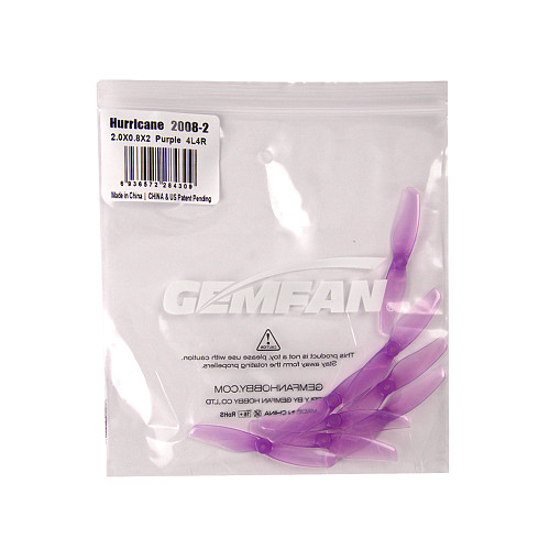 4pairs/8pairs GEMFAN PC Hurricane 2008-2Blades /2009-3Blades 1.5mm Aperture For 1002-1102 Motors