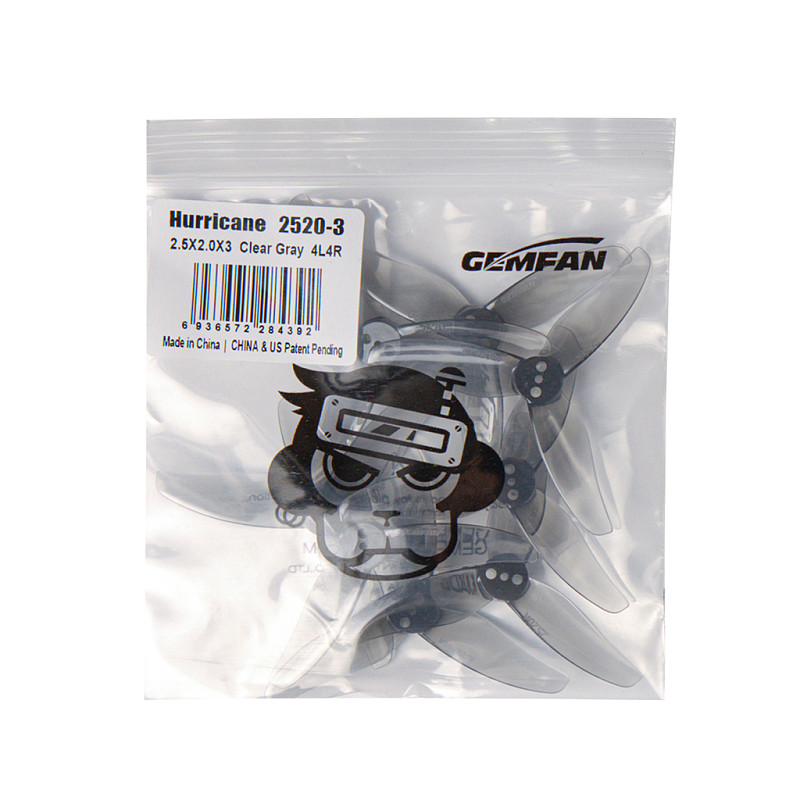 4-pairs (GEMFAN) 2050 Hurricane Trilobal Slurry With  1.5mm Aperture  For 1106-1404 Motors
