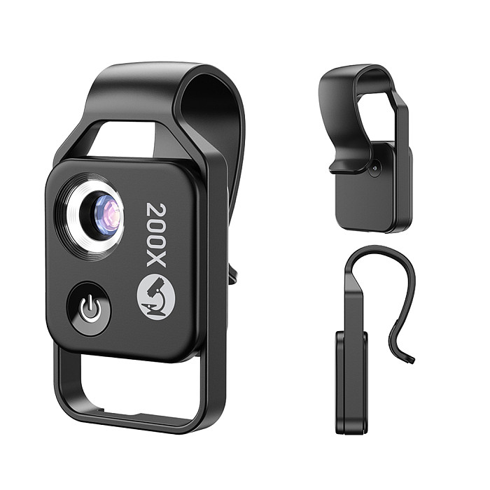 MS002-HD 200x with CPL Portable Microscope Mobile Phone Lens CPL