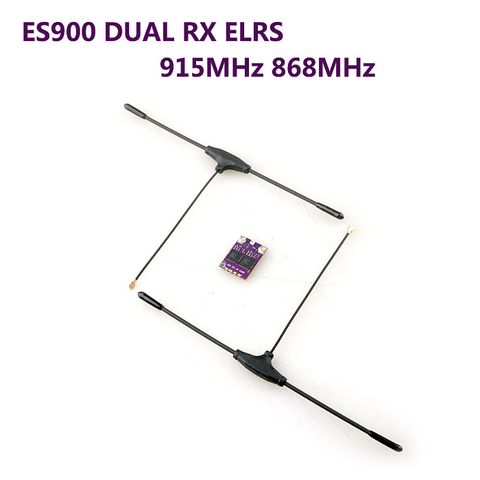 HappyModel ES900 DUAL RX ELRS Diversity Receiver 915MHz / 868MHz Built-in TCXO for RC Airplane FPV Long Range Drones