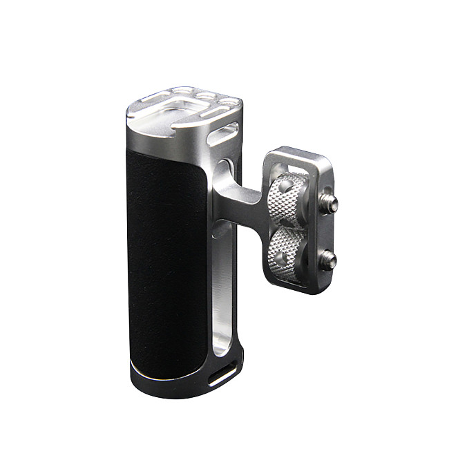 Universal Camera Cage Side Handle Metal & Silicone Pad 1/4  Screw for Sony Canon Nikon SLR Hand Grip for Mic Video Light Bracket