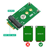 For NGFF M.2 Key B Card to Mini PCI-E Adapter with NANO SIM Card Slot for 3G/4G/5G GSM LTE Module Mini PCIe Card to Desktop PC