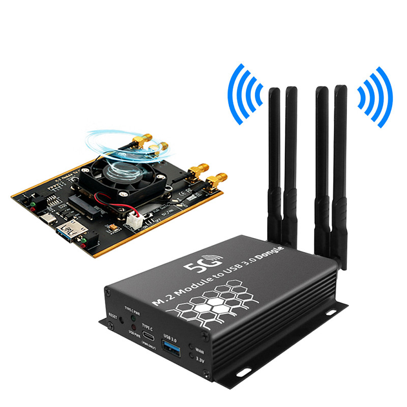 For NGFF M.2 Key B to USB 3.0 Wireless Module Adapter Card Support 3042/3052 Card for 5G 4G LTE GSM Modem for Desktop Laptop PC