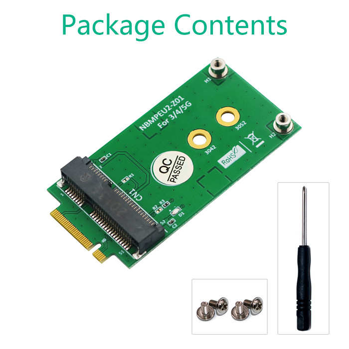For NGFF M.2 Key B Card to Mini PCI-E Adapter with NANO SIM Card Slot for 3G/4G/5G GSM LTE Module Mini PCIe Card to Desktop PC