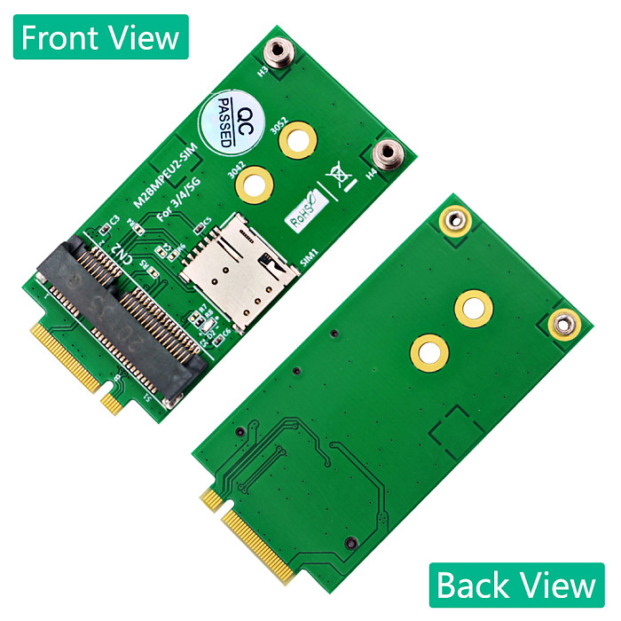 For NGFF M.2 Key B Card to Mini PCI-E Adapter with NANO SIM Card Slot for 3G/4G/5G GSM LTE Module Mini PCIe Card to Desktop PC