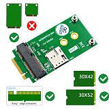 For NGFF M.2 Key B Card to Mini PCI-E Adapter with NANO SIM Card Slot for 3G/4G/5G GSM LTE Module Mini PCIe Card to Desktop PC