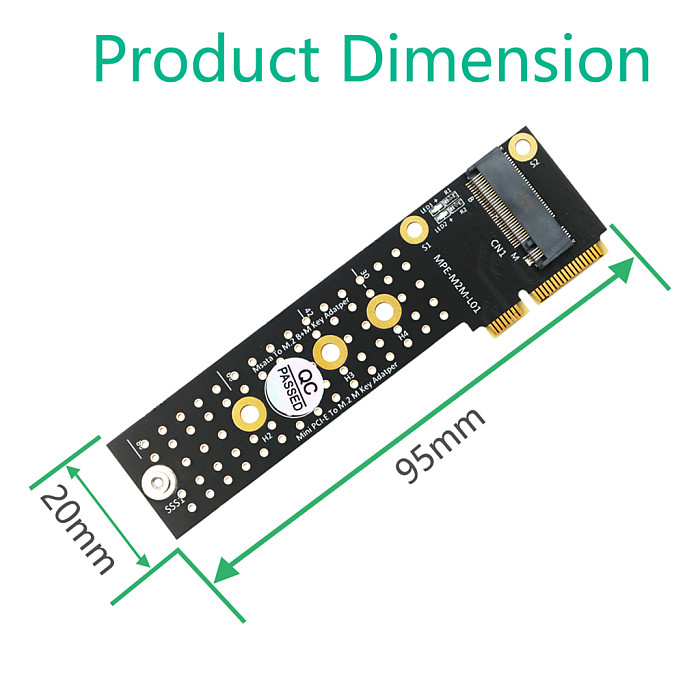 New Version  M.2 (NGFF) NVME SSD to Mini PCI-e Adapter