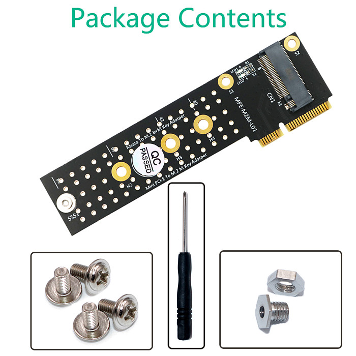 New Version  M.2 (NGFF) NVME SSD to Mini PCI-e Adapter