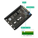 M.2 NGFF key B to 2.5  SATA III Adapter  with Frame Bracket - Retain mSATA SSD as 7mm 2.5  
