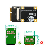 M.2 (NGFF) NVME SSD to Mini PCI-e Adapter with FFC Cable
