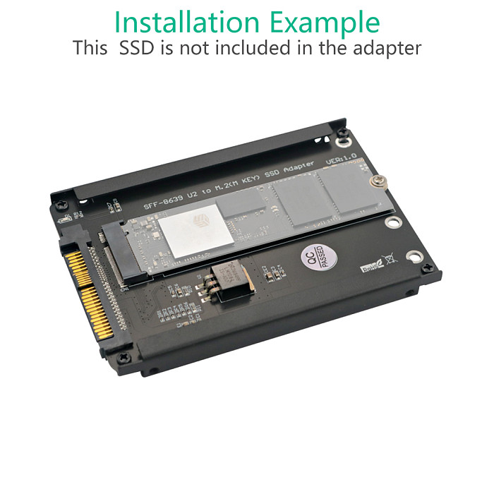 M.2 NGFF key M SSD to SFF-8639 U.2 Adapter with Frame Bracket