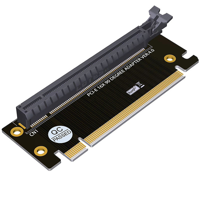 PCI-Express 4.0 16x Riser Card PCI-E 4.0 16X 90 Degree High Speed Adapter Riser Card Right Angle For 2U Computer Server Chassis