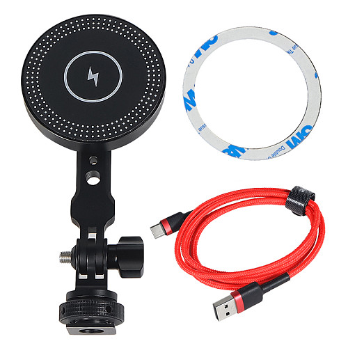 Magnetic Wireless Charger 10W Phone Holder Stand 1/4 ARRI Mount for iPhone MagSafe Magnet Charging Station Smartphone Bracket